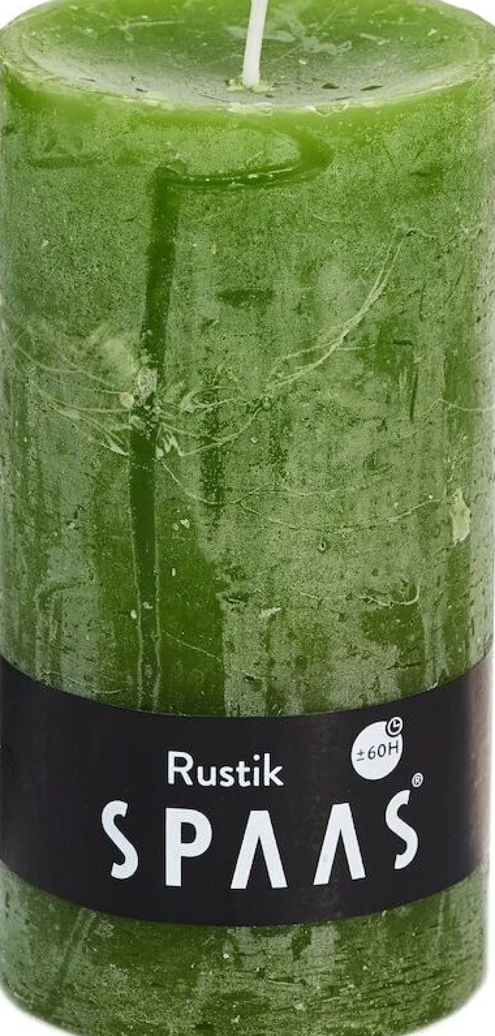 Best Spaas Stumpenkerze Rustic olivgrün D 7 cm H 13 cm Stumpenkerzen