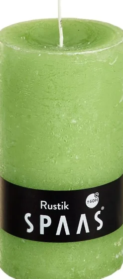 Spaas Stumpenkerze Rustic hellgrün D 7 cm H 13 cm Stumpenkerzen