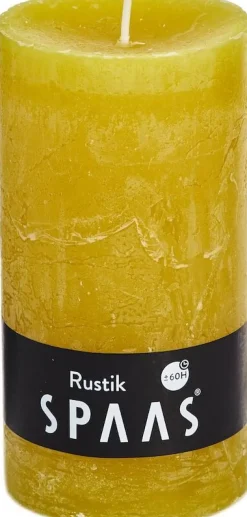 Online Spaas Stumpenkerze Rustic gelb D 7 cm H 13 cm Stumpenkerzen