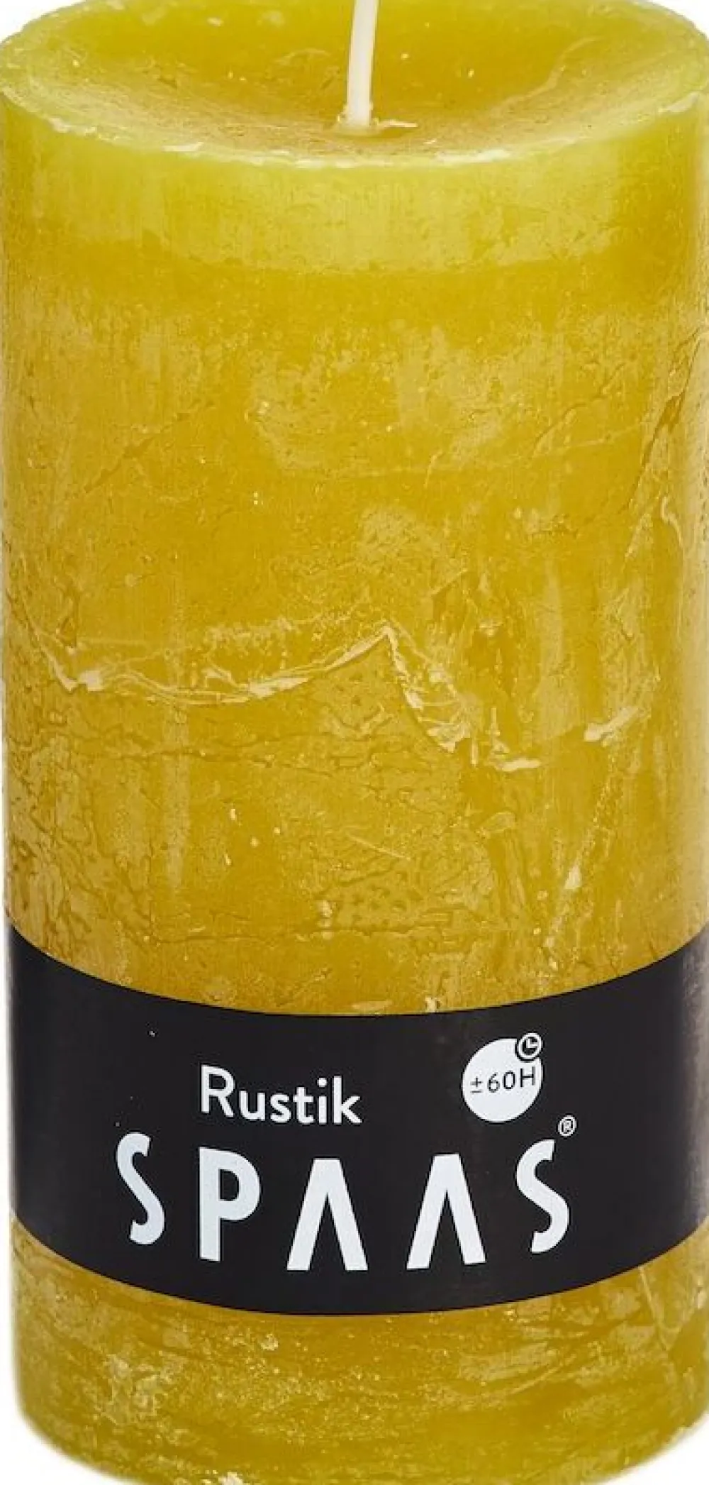Online Spaas Stumpenkerze Rustic gelb D 7 cm H 13 cm Stumpenkerzen