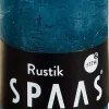 Best Spaas Stumpenkerze Rustic blau-grün D 4,8 cm H 8 cm Stumpenkerzen