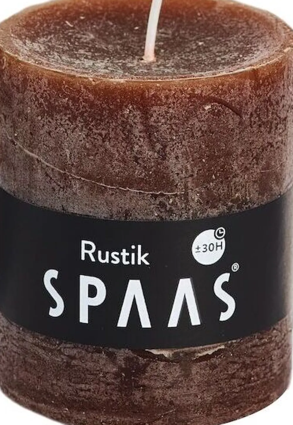 Online Spaas Stumpenkerze Rustic dunkelbraun D 7 cm H 8 cm Stumpenkerzen