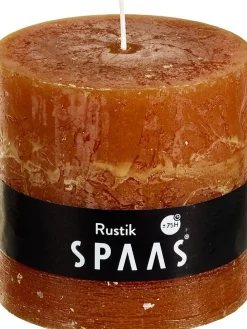 Spaas Stumpenkerze Rustic zimtbraun D 10 cm H 10 cm Stumpenkerzen