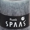 Online Spaas Stumpenkerze Rustic grau D 7 cm H 8 cm Stumpenkerzen