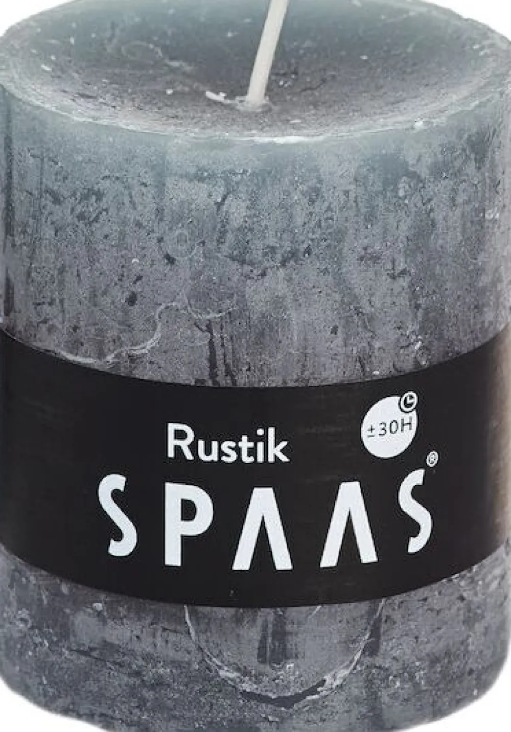 Online Spaas Stumpenkerze Rustic grau D 7 cm H 8 cm Stumpenkerzen