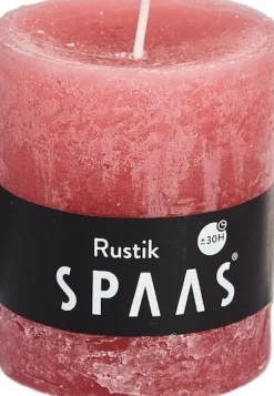 Online Spaas Stumpenkerze Rustic hellrosa D 7 cm H 8 cm Stumpenkerzen