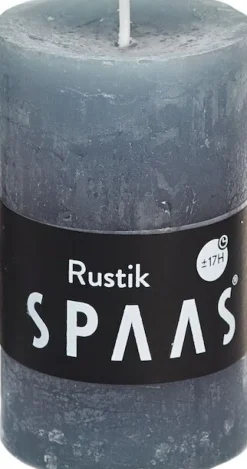 New Spaas Stumpenkerze Rustic grau D 4,8 cm H 8 cm Stumpenkerzen