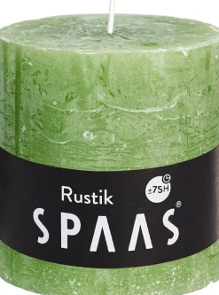 Hot Spaas Stumpenkerze Rustic hellgrün D 10 cm H 10 cm Stumpenkerzen