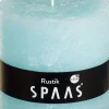 New Spaas Stumpenkerze Rustic blau D 10 cm H 10 cm Stumpenkerzen