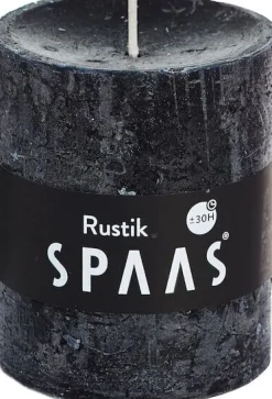 Clearance Spaas Stumpenkerze Rustic schwarz D 7 cm H 8 cm Stumpenkerzen