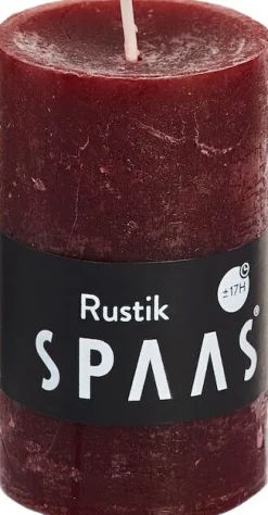 Hot Spaas Stumpenkerze Rustic weinrot D 4,8 cm H 8 cm Stumpenkerzen