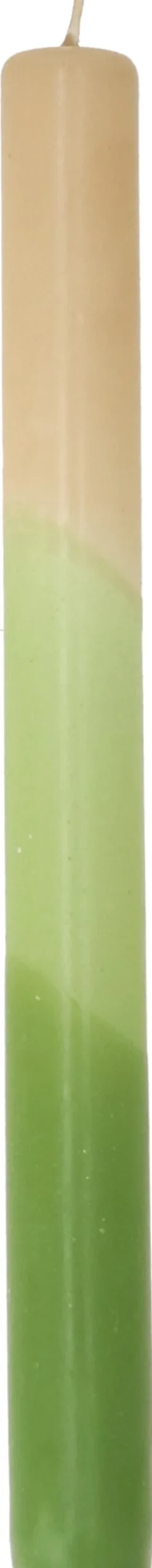 Sale Stabkerze Triple dipped beige / grün 7,5 Std. D 2,2 H 25 cm Stabkerzen
