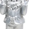 Stoobz Design Gartenzwerg Peace silber 11 x 13 x 31 cm Gartenzwerge & -Figuren