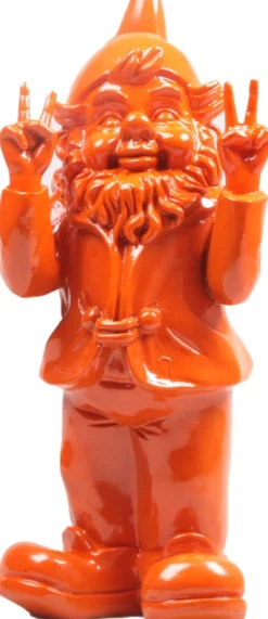 Clearance Stoobz Design Gartenzwerg Peace orange 11 x 13 x 31 cm Gartenzwerge & -Figuren