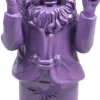 Discount Stoobz Design Gartenzwerg Peace lila 11 x 13 x 31 cm Gartenzwerge & -Figuren