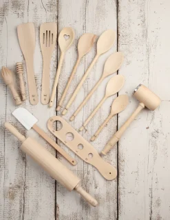 Clearance TG Nudelholz Holz 42 x 6 x 6 cm Backen|Küchenhelfer