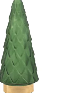 Hot Tischleuchte Weihnachtsbaum grün mit 10 LEDs warmweiß D 10,5 H 24,5 cm Weihnachtsfiguren & -Objekte|Weihnachtsleuchten