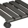 Hot Trolley Pflanzenroller WPC 29 x 29 x 8,3 cm anthrazit Pflanzenroller