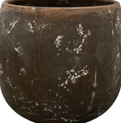 Clearance TS Blumentopf Amber D 22 cm H 22 cm schwarz / braun Blumentöpfe|Blumentöpfe & Pflanzgefäße