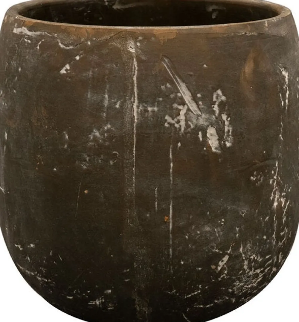 Hot TS Blumentopf Amber D 20 cm H 19 cm schwarz / braun Blumentöpfe|Blumentöpfe & Pflanzgefäße