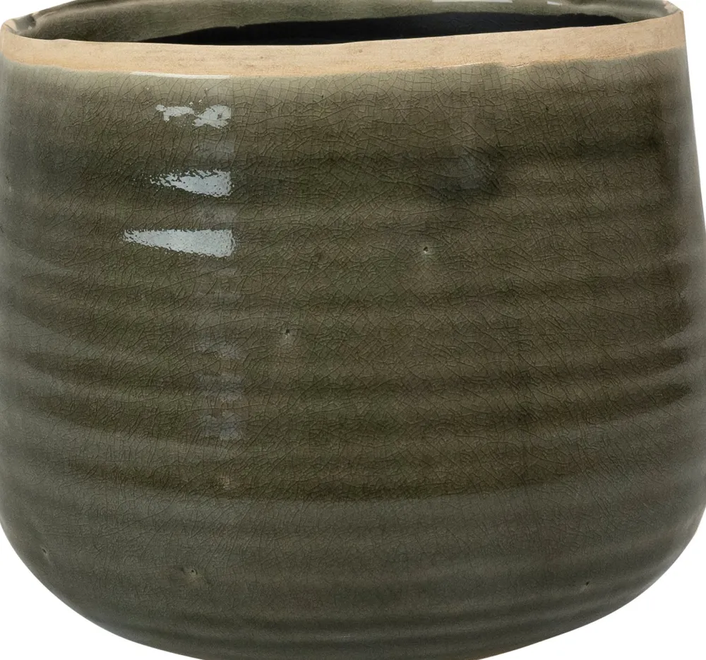 Sale TS Blumentopf Iris grün D 8 H 7 cm Blumentöpfe|Blumentöpfe & Pflanzgefäße