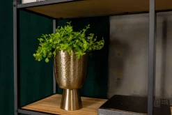 New TS Blumentopf mit Fuß Lauren gold D 15 H 24 cm Blumentöpfe|Blumentöpfe & Pflanzgefäße