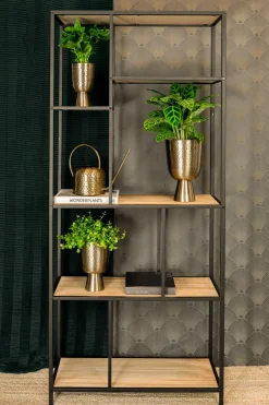 New TS Blumentopf mit Fuß Lauren gold D 15 H 24 cm Blumentöpfe|Blumentöpfe & Pflanzgefäße