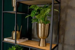 Hot TS Blumentopf mit Fuß Lauren gold D 12 H 19 cm Blumentöpfe|Blumentöpfe & Pflanzgefäße