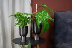 Hot TS Blumentopf mit Fuß Lauren grau D 12 H 19 cm Blumentöpfe|Blumentöpfe & Pflanzgefäße