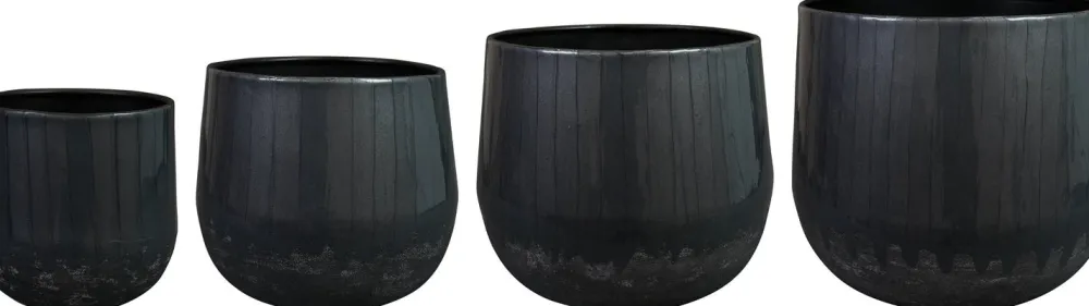 Discount TS Blumentopf Ninthe grau D 29 H 25 cm Blumentöpfe & Pflanzgefäße|Blumentöpfe