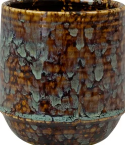 New TS Blumentopf Noud braun / mint D 11 H 12 cm Blumentöpfe|Blumentöpfe & Pflanzgefäße