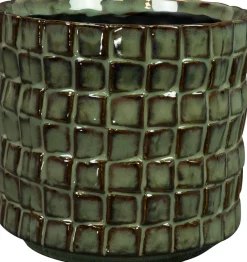 Best TS Blumentopf Stian grün D 13 H 12 cm Blumentöpfe & Pflanzgefäße|Blumentöpfe