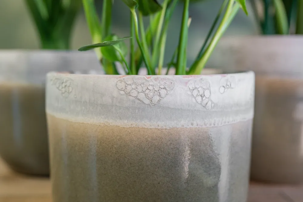 New TS Blumentopf Tara grün / grau D 19 H 16 cm Blumentöpfe|Blumentöpfe & Pflanzgefäße