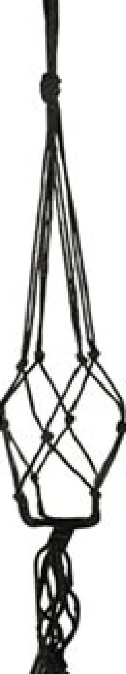 Discount TS Makramee Blumenampel schwarz D 2 cm H 60 cm Blumenampeln & Pflanzenhalter