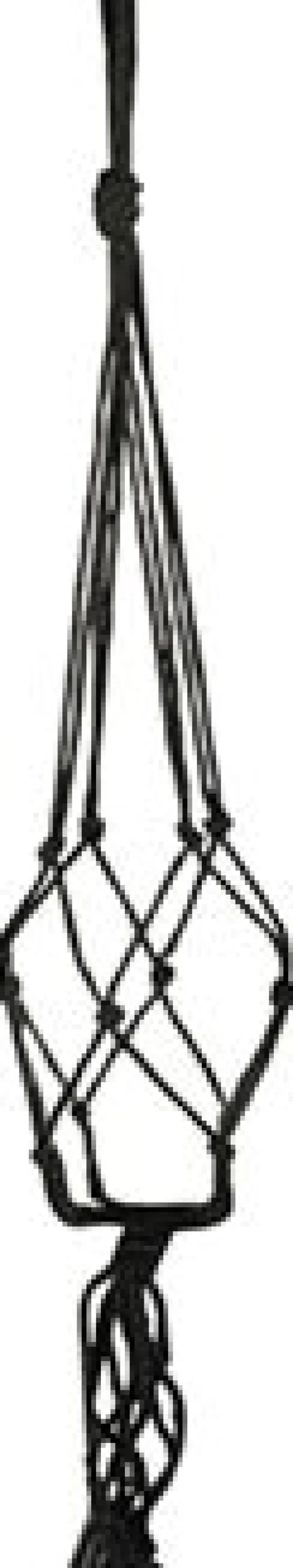 Discount TS Makramee Blumenampel schwarz D 2 cm H 60 cm Blumenampeln & Pflanzenhalter