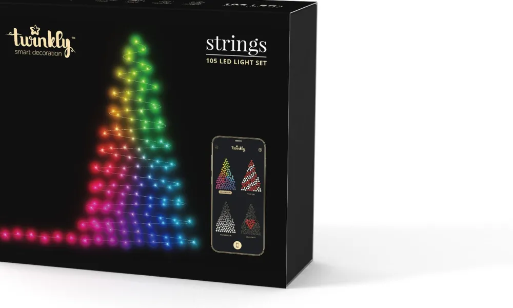 Outlet Twinkly Lichterkette mit App 105 LEDs bunt 13 m Weihnachtsbaumbeleuchtung