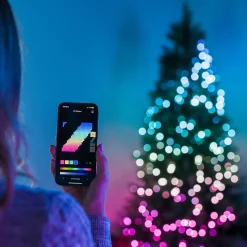 Sale Twinkly Lichterkette mit App 250 LEDs bunt und warmweiß 20 m Weihnachtsbaumbeleuchtung