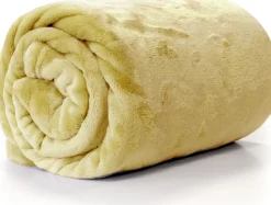 Sale Unique Living Decke Enzo hellgelb 180 x 130 cm Decken & Plaids