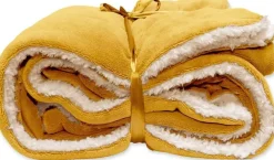 Best Unique Living Decke Lars hellbraun 150 x 150 cm Decken & Plaids