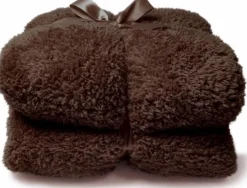 Unique Living Decke Teddy dunkelbraun 150 x 200 cm Decken & Plaids