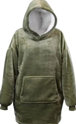 Sale Unique Living Deckenpulli mit Kapuze olivgrün onesize Pullover