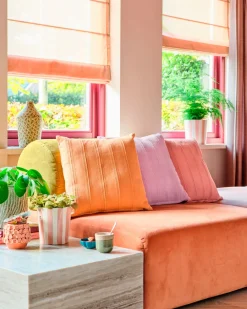 Unique Living Dekokissen Nayla rosa 45 x 45 cm Kissen|Dekokissen