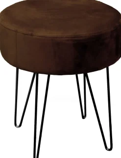 Unique Living Hocker Davy dunkelbraun D 40 H 35 cm Hocker|Hocker