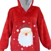 New Unique Living Hoodie Deckenpulli mit Kapuze Weihnachtsmann rot onesize Pullover