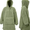 Unique Living Hoodie Teddy grün oversized Einheitsgröße Pullover