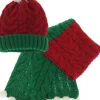 Outlet Unique Living Mütze und Schal grün/rot onesize Weihnachtskleidung & -Accessoires