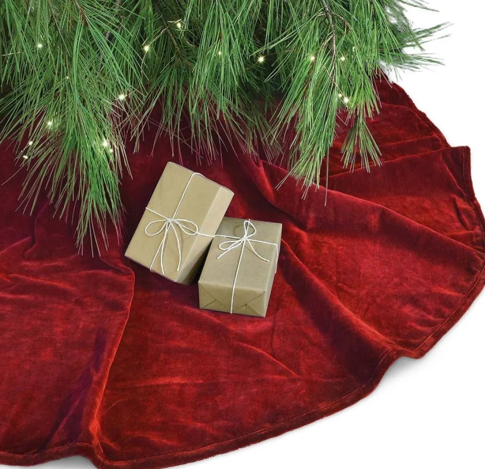 Clearance Unique living Weihnachtsbaumdecke Kelsey rot D 120 cm Weihnachtsbaumdecken & -Körbe