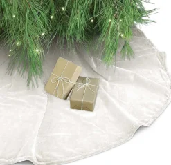 Discount Unique living Weihnachtsbaumdecke Kelsey weiß D 120 cm Weihnachtsbaumdecken & -Körbe