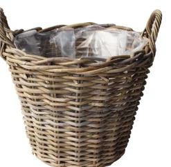 Clearance Van der Leeden Pflanzkorb D 30 H 23 cm antikgrau Pflanzkörbe|Pflanzkörbe