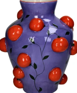New Vase Fruity Fiesta Tomate blau / rot D 25,5 H 30 cm Blumentöpfe & Pflanzgefäße|Vasen & Krüge